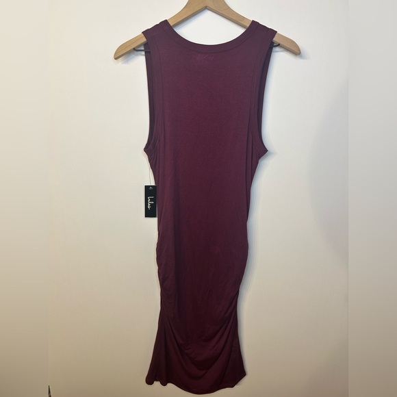 *NWT* Lulus Hopes and Dreams Burgundy Sleeveless Bodycon Midi Dress, Size Medium - Picture 8 of 12